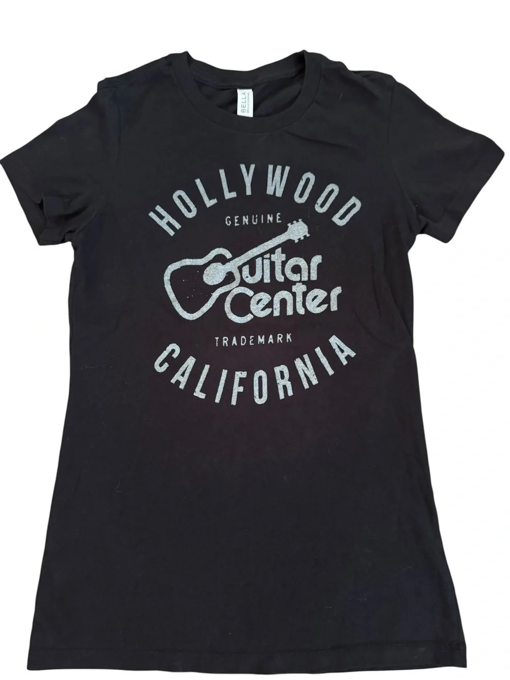 Guitar Center Hollywood California Graphic Tee Women’s Medium Black Band Shirt